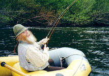 Fresh water fly fishing with Island Tides BC fishing lodge.