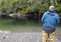 Fresh water fly fishing with Island Tides BC fishing lodge.