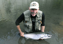 Fly fishing for trout or steelhead with Island Tides fishing lodge.