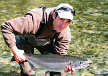 Freshwater fly fishing with Island Tides Vancouver Island fishing lodge.